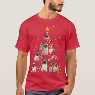 T-shirt Carlin Noël Arbre Drôle Noël Pour Amoureux des chi