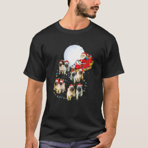 T-shirt Carlin Noël Père Noël Sleigh Funny Carlin Amoureux