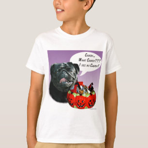 T-shirt Carlin (noir) Bonbons d'Halloween