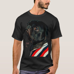 T-shirt Carlin noir Femmes Hommes Carlin Maman Papa Vie Am