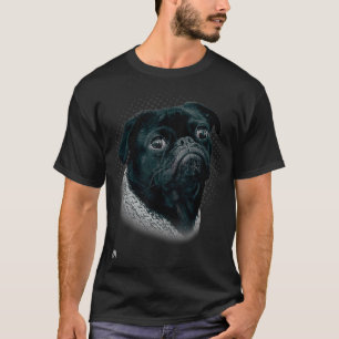T-shirt Carlin noir mignon Carlin cadeau Carlin Mix