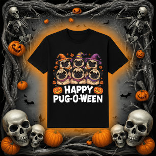 T-shirt Carlin-O-Ween Chiens de Carlin d'Halloween adora