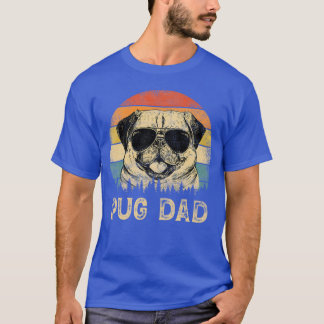T-shirt Carlin Papa Amoureux de les chiens Pères Dayee rét