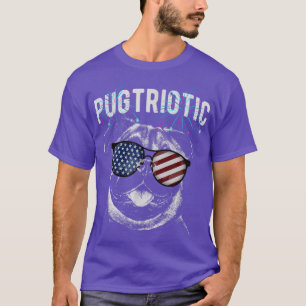 T-shirt Carlin patriotique pugtriotique U