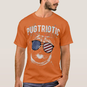 T-shirt Carlin patriotique pugtriotique U