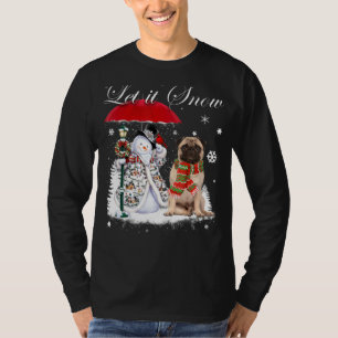 T-shirt Carlin Père Noël Chien Noël Snowman Xmas Pyjama
