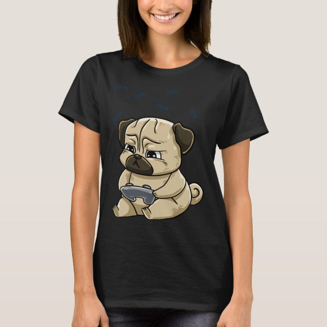T-shirt Carlin Pew Gamepad Cute Hob (Devant)