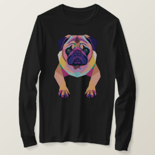 T-shirt Carlin polygonal coloré Art