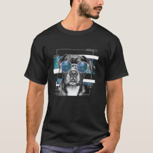 T-shirt Carlin portant des lunettes de galaxie Astronomie