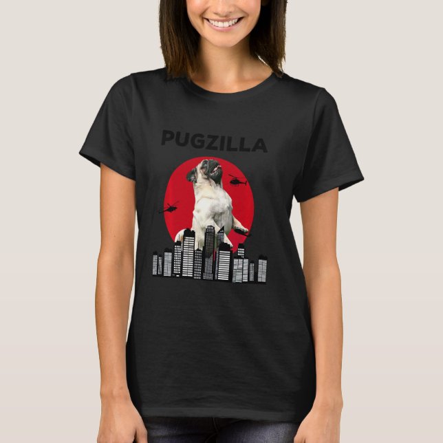 T-shirt Carlin Pugzilla Maman Carlin Papa Carlin animal Ca (Devant)