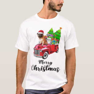 T-shirt Carlin Ride Camion rouge Pajama de Noël
