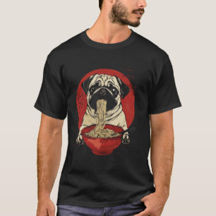 T-shirt Carlin rigolo mangeant du Ramen