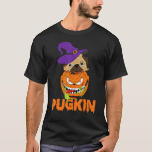 T-shirt Carlin sorcière Citrouille Halloween Enfants Homme