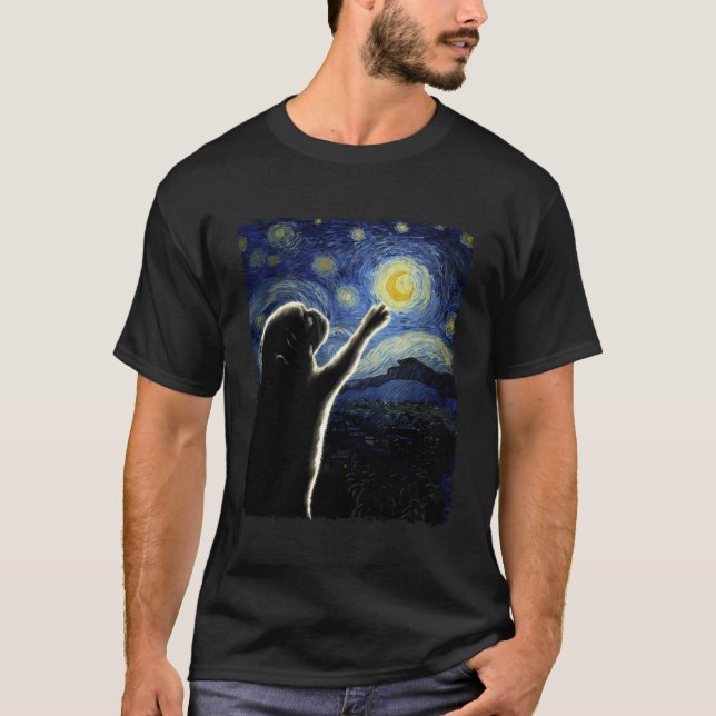 T-shirt Carlin Starry Night Carlin Art Carlin Propriétaire (Devant)