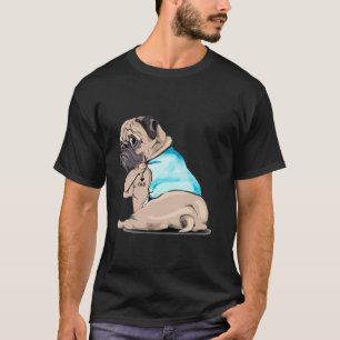 T-shirt Carlin tatouages J'aime DAD assis Drôle Drôle Cade