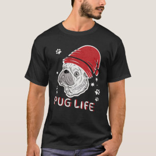 T-shirt Carlin Vie Animal Père Noël Noël