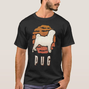 T-shirt Carlin Vintage Rétro Classique Chien Coucher de so
