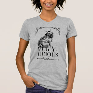 T-shirt Carlin-y-licious Carlin Chien Maman Grey Tri-Blend