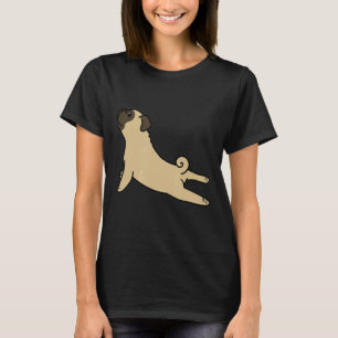T-shirt Carlin Yoga Pose Drôle Chien Cadeau