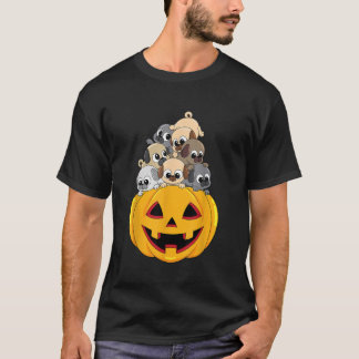 T-shirt Carlins amusants dans un Citrouille Halloween fill