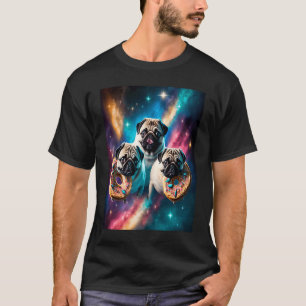 T-shirt Carlins Dans L'Espace Avec Des Donuts Mignons Carl