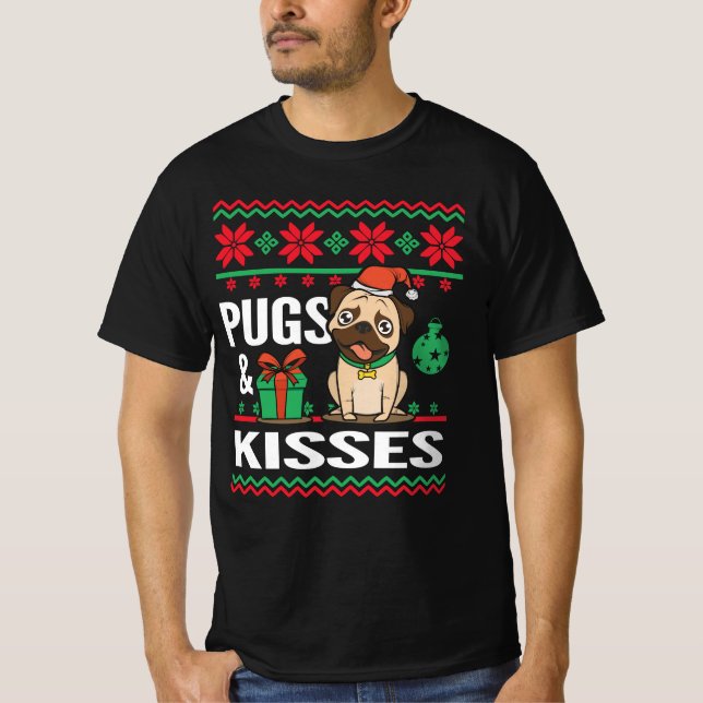 T-shirt Carlins et baisers Noël laid (Devant)