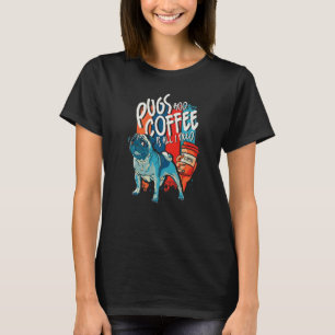 T-shirt Carlins et café tout ce dont j'ai besoin Carlin