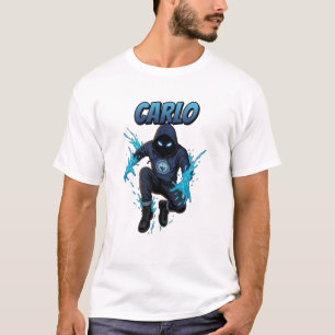 T-shirt Carlo Delavi Action Hero - Personnage Original Gra