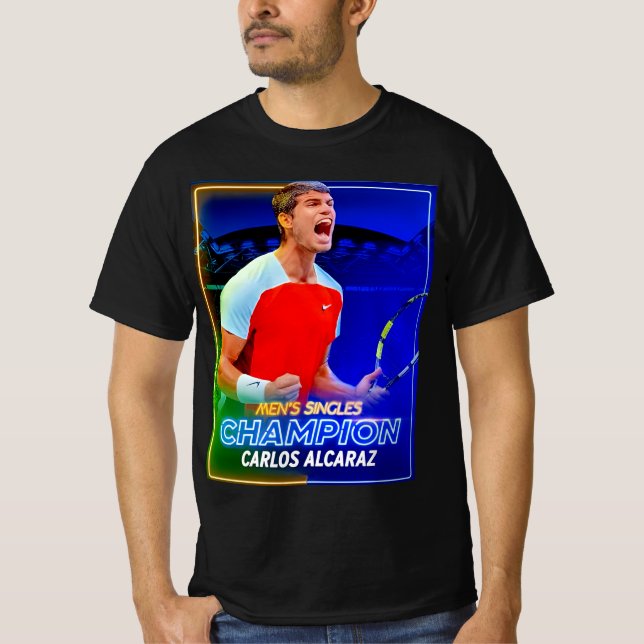 T-shirt " Carlos Alcaraz 2022 Champi US Open de Tennis (Devant)