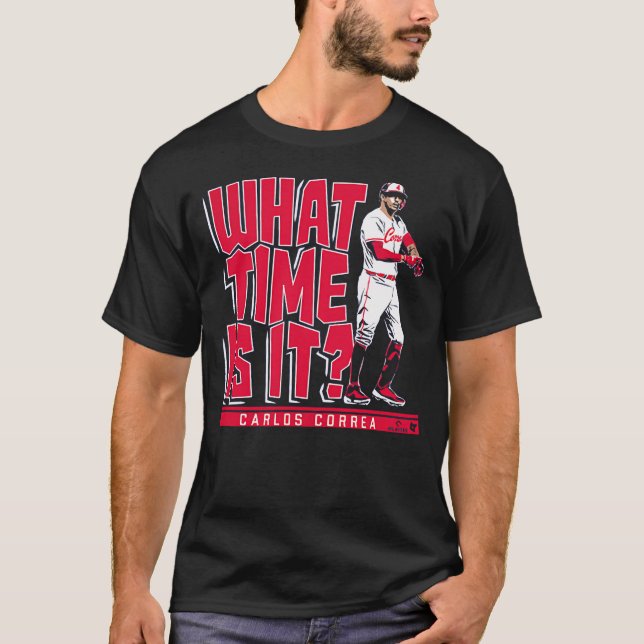 T-shirt Carlos Correa Minnesota Quelle Heure Est (Devant)