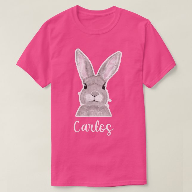 T-shirt Carlos Nom Bunny Pâques Nom personnalisé Bon Vendr (Design devant)