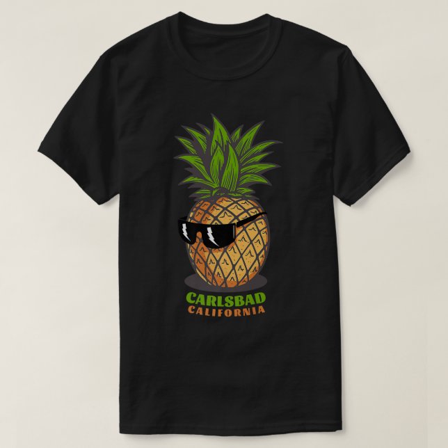 T-shirt Carlsbad California CA Cute Pineappy Lunettes de s (Design devant)
