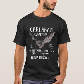 T-shirt Carlsbad Cavernes Parc National Bat Design Souveni