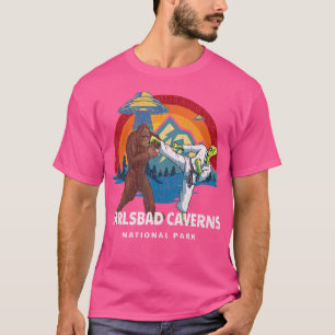 T-shirt Carlsbad Caverns National Park Bigfoot Alien Vinta