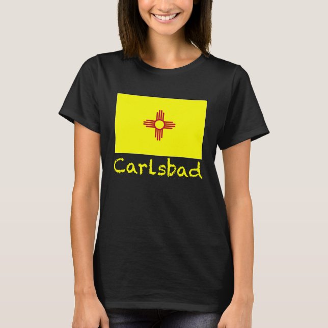 T-shirt Carlsbad New Mexico USA Flag Souvenir (Devant)