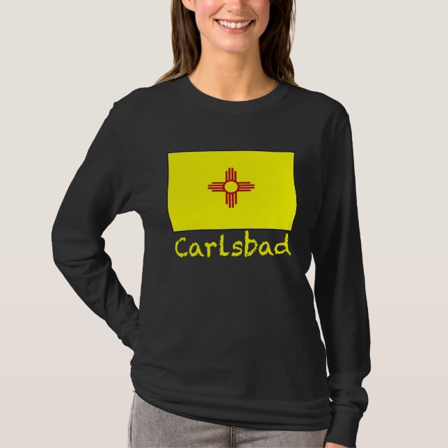 T-shirt Carlsbad New Mexico USA Flag Souvenir (Devant)