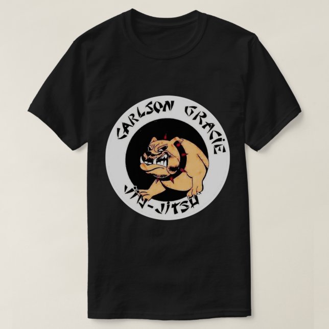 T-shirt Carlson Gracie Team Logo Bulldog Art Classic T-Shi (Design devant)