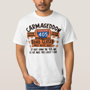 T-shirt Carmageddon - 405 - route fermée