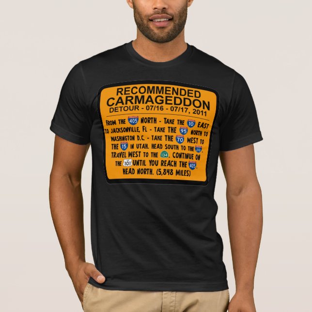 T-shirt Carmageddon - détour recommandé (Devant)