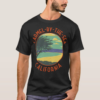T-shirt Carmel-By-The-Sea Californie Rétro en Détresse Cir