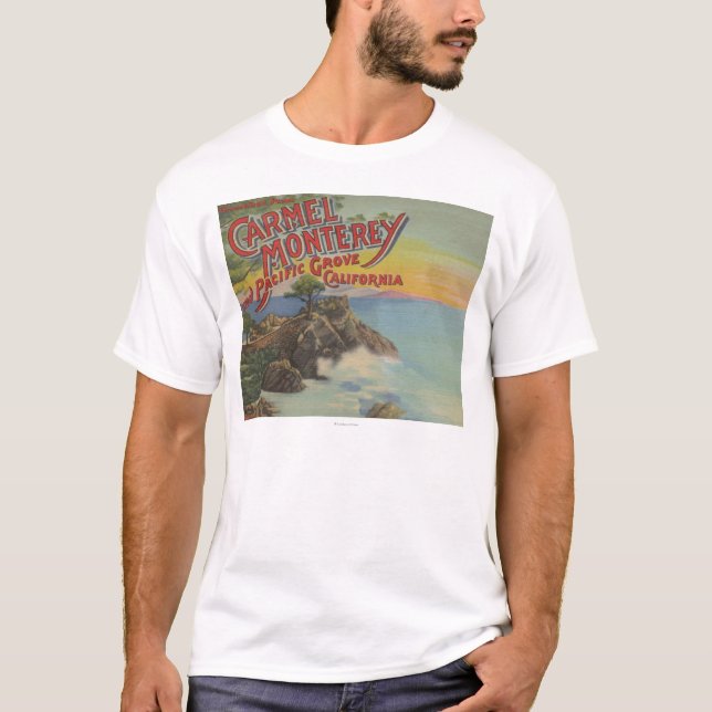 T-shirt Carmel, Monterey, et verger Pacifique, CA - (Devant)