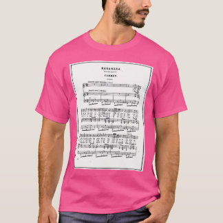 T-shirt Carmen Habanera Partition Notation musicale