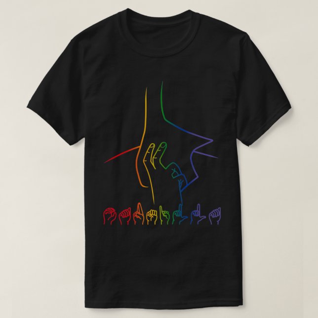 T-shirt Carmilla en langue des signes Pride (Design devant)