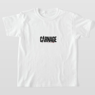 T-shirt "Carnage – Typographie Tranchante Graphisme de San