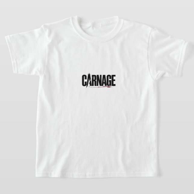 T-shirt "Carnage – Typographie Tranchante Graphisme de San (Poser)