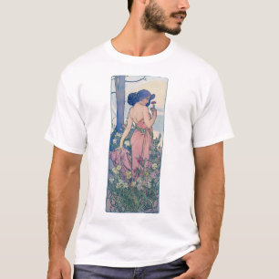 T-shirt Carnation (Quatre Fleurs), Alphonse Mucha