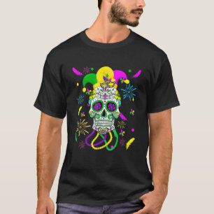 T-shirt Carnaval de sucre Masque Jester Casquette Mardi Gr