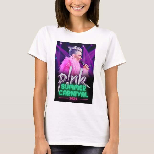 T-shirt Carnaval d'été rose 2024 (Devant)