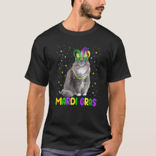 T-shirt Carnavals Mardi Gras Adorable Chat Sibérien Drôle 