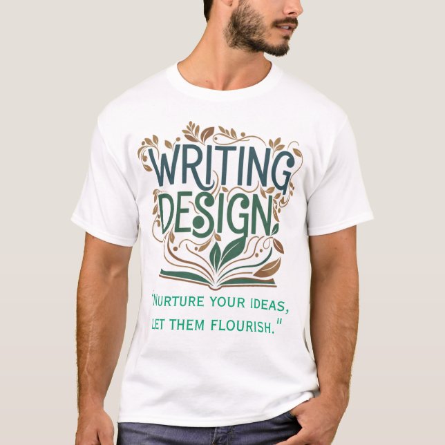 T-shirt Carnet de typographie florale pour l'écriture et l (Devant)